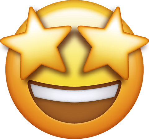 emoji smiley with star eyes
