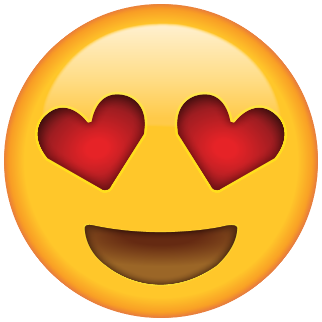 emoji smiley with heart eyes