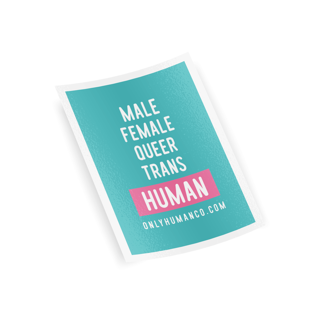 Trans Rights Sticker - Only Human