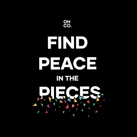 find peace in the pieces with small triangles breaking off the bottom