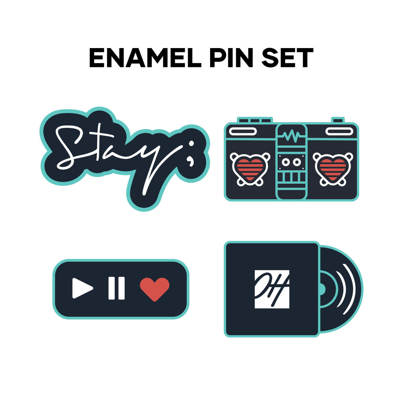 Stay; 2020 Enamel Pin Set